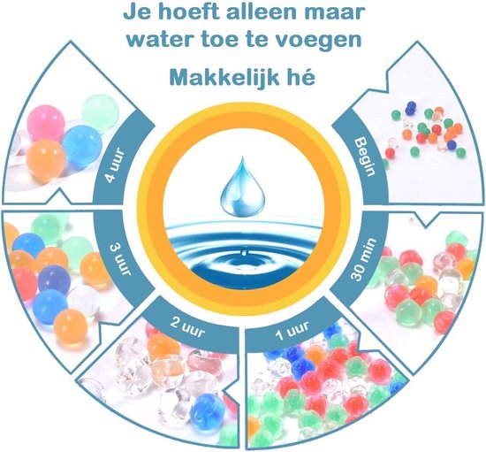 PLAY IT - Perles d'eau - Boules absorbant Water - 8-9mm - 10500 pièces