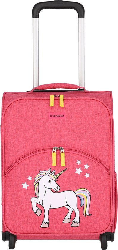 Af en toe Oorzaak Integratie Travelite Handbagage zachte koffer / Trolley / Reiskoffer - Youngster - 44  cm - Roze | bol.com