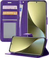 Xiaomi 12 Case Book Case Cover Wallet Cover - Xiaomi 12 Case Bookcase Cover - Violet
