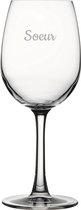 Witte wijnglas gegraveerd - 36cl - Soeur