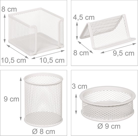 Bureau organizer set 7-delig antraciet