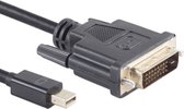 Mini DisplayPort 1.2 naar DVI kabel (4K 30 Hz) / zwart - 2 meter