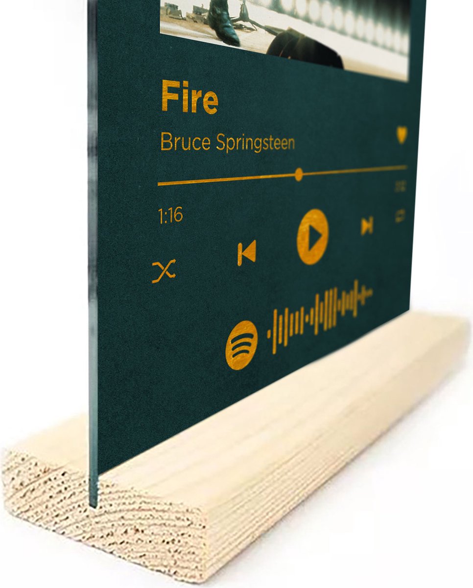 Songr Spotify Musique Sign - Feu - Bruce Springsteen - 20x30 - Vert -  Plaque Aluminium