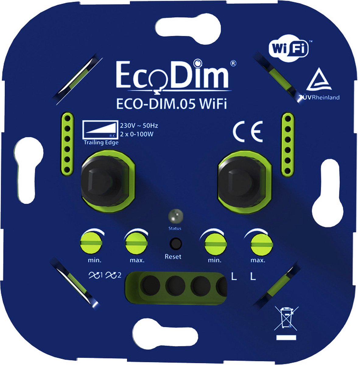 ECO-DIM.05 WiFi led dimmer duo 2x 0-100W (RC) 