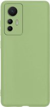Hoesje Geschikt voor Xiaomi 12 Lite Hoesje Siliconen Cover Case - Hoes Geschikt voor Xiaomi 12 Lite Hoes Back Case - Groen