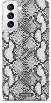 Fooncase Hoesje Geschikt voor Samsung Galaxy S22 - Shockproof Case - Back Cover / Soft Case - Snake it / Slangen print