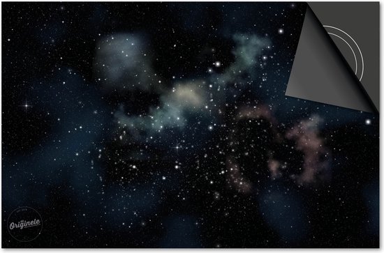 Une protection d'induction avec une impression d'une nébuleuse colorée dans l'espace.