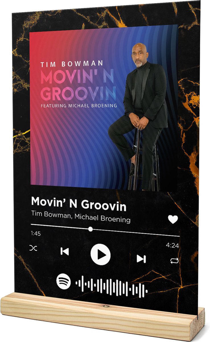 Songr Spotify Muziek Bordje - Movin' N Groovin - Tim Bowman, Michael  Broening - 20x30... | bol.com