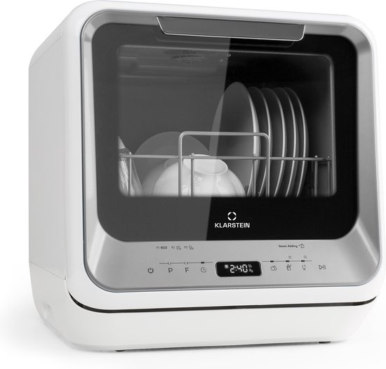 Klarstein Amazonia - Mini vaatwasser - Vrijstaand - Afwasmachine - 6 programma's - 42 x 44 x 44 cm - Zilver kopen - beste keuze voor Inventum VVW5520 mini vaatwasser