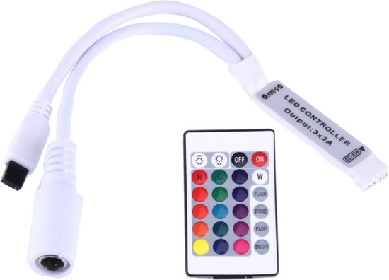 Contrôleur et télécommande 24 Touches pour Ruban de Lumières LED RGB