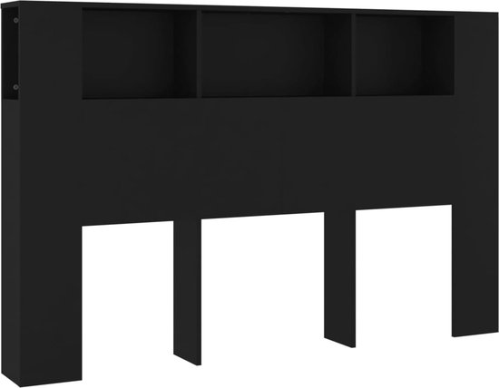vidaXL-Hoofdbordkast-160x18,5x104,5-cm-zwart