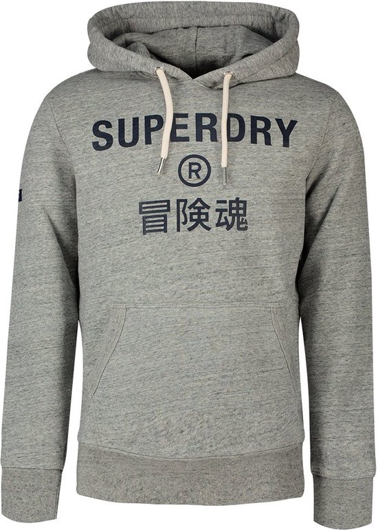 SUPERDRY Vintage Corp Logo Marl Capuchon Heren - Athletic Grey Marl - XL