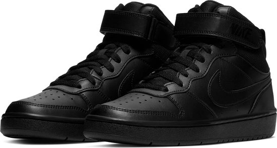 Nike - Court Borough Mid (GS) - Zwarte Sneakers-35,5 - Nike