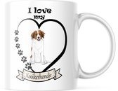 Dog Lover Mok met tekst: I love my kooikerhondje | Honden Liefhebber | Honden Spreuk | Cadeau | Grappige mok | Koffiemok | Koffiebeker | Theemok | Theebeker