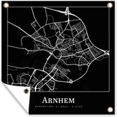 Tuinposters Stadskaart - Arnhem - Plattegrond - Kaart - 50x50 cm - Tuindoek - Buitenposter