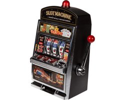 Spaarpot gokautomaat - met LED licht en geluid - kunststof - 37 x 20 cm