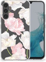 GSM Hoesje Geschikt voor Samsung Galaxy A34 Back Case TPU Siliconen Hoesje Doorzichtig Mooie Bloemen