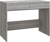 vidaXL - Bureau - 101x50x76,5 - cm - bewerkt - hout - grijs - sonoma - eikenkleurig