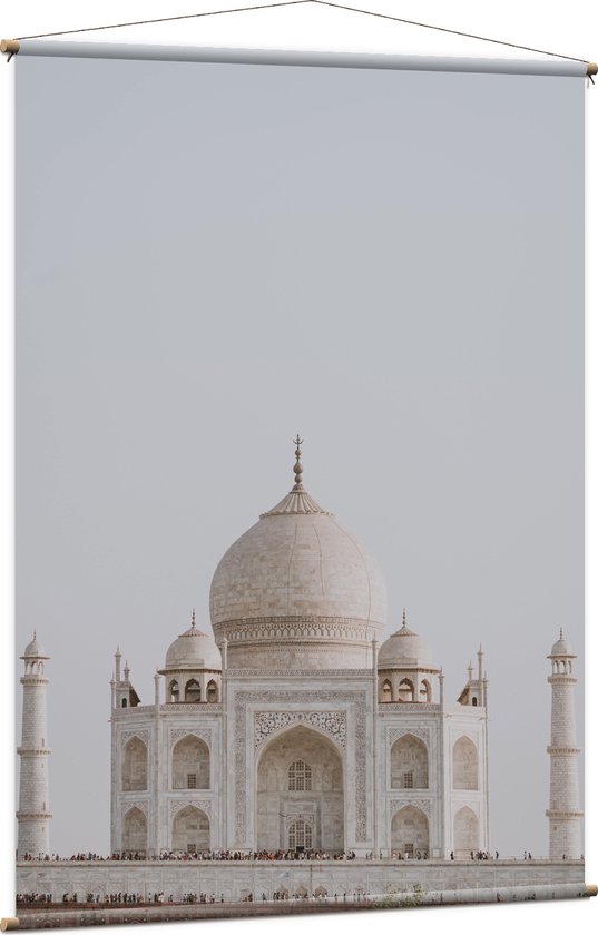 WallClassics - Affiche Textile - Mosquée Taj Mahal - Inde - 120x180 cm Photo sur Textile
