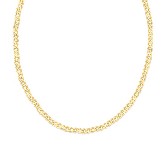 Aka Gioielli® - Dames man ketting in gerodineerd 925 sterling zilver - 2,8 mm touwmodel ketting - lengte: 55 cm