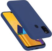 Cadorabo Hoesje geschikt voor Samsung Galaxy M21 / M30s in LIQUID BLAUW - Beschermhoes gemaakt van flexibel TPU silicone Case Cover