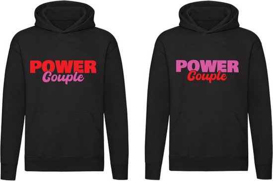 Power & Couple 2 Prachtige Hoodie's | Vriend | Vriendin | Valentijnsdag | Relatie | Partner | Schat | Verloofd | Kind | Dames | Heren | Kinder | Trui | Capuchon