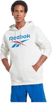 REEBOK Identity Fleece Stacked Logo Pullover Sweatshirt Heren - White - S