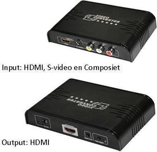 Composiet en S-video naar HDMI Omvormer - Composiet en S-video naar