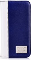 AMR TD Serie Book case voor Galaxy S5 - Blauw/Wit