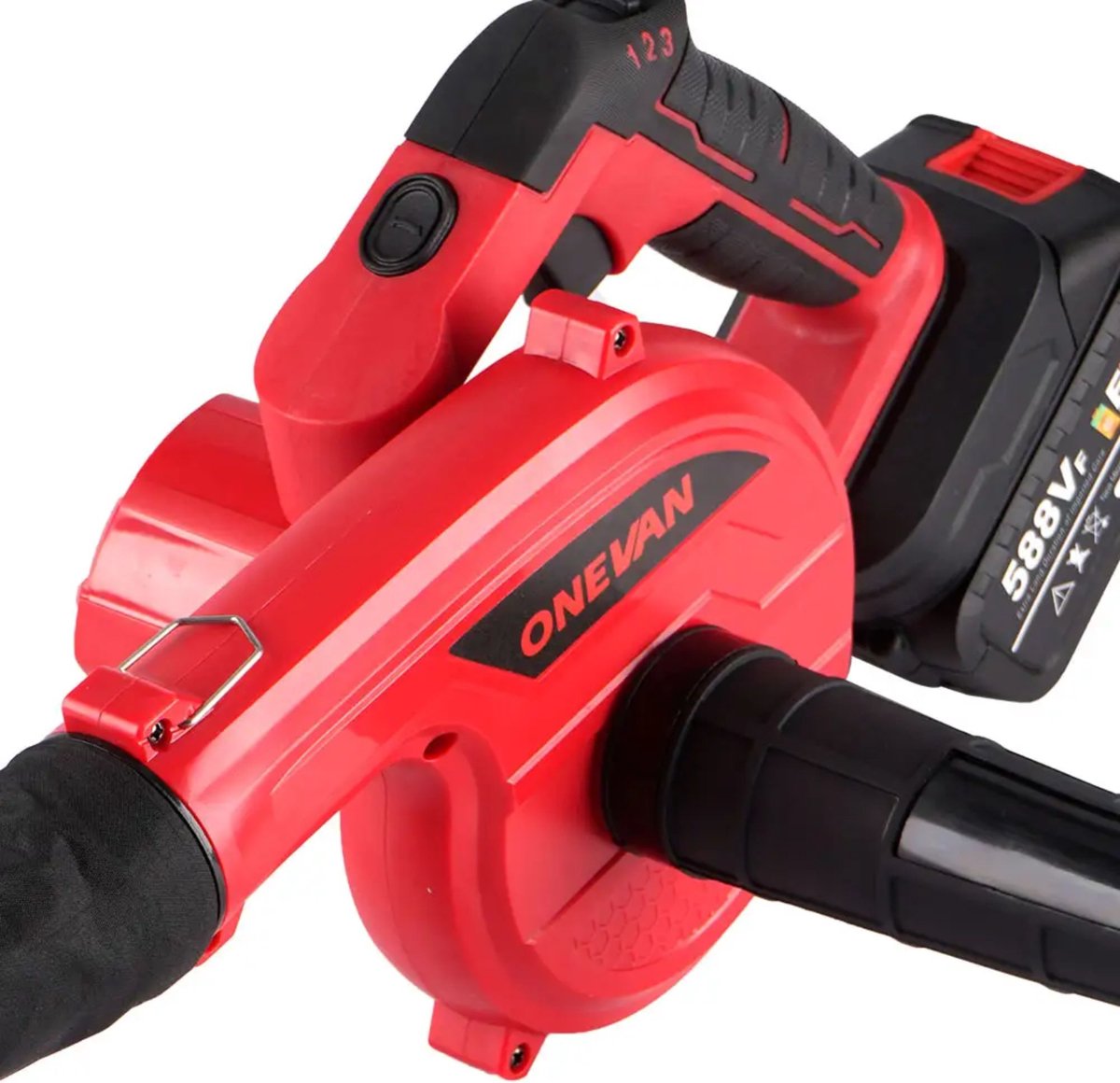 Souffleur De Feuilles Sans Fil 20V Avec 2 Batteries - Puissant Et Léger Pour Jardin Et Voiture