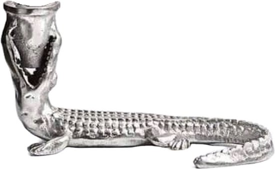 Kandelaar Zilver – Kaarsenstandaard – Kaarsenhouders – Krokodil - Crocco – Metaal