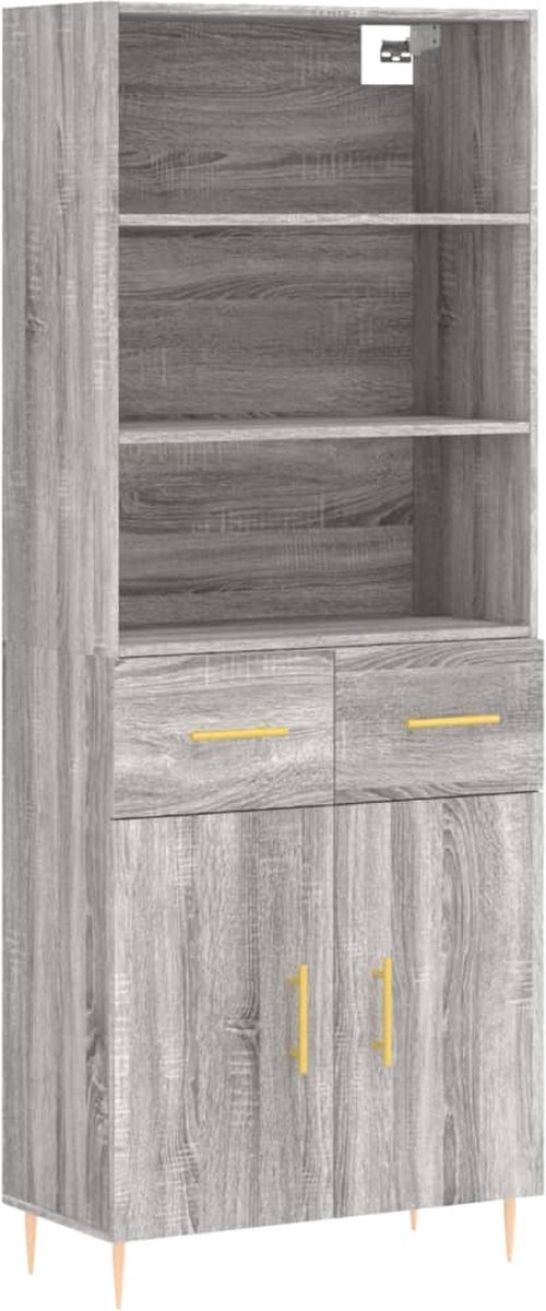 Hoge kast met lade 2 pcs Oud Hout 69,5 x 34 x 180 cm kopen? | .nl