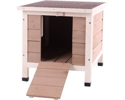 Flamingo Schuilhok Cosy urban - Bruin - Nachthok voor Knaagdieren of Kippen - 42 x 50 x 43 cm