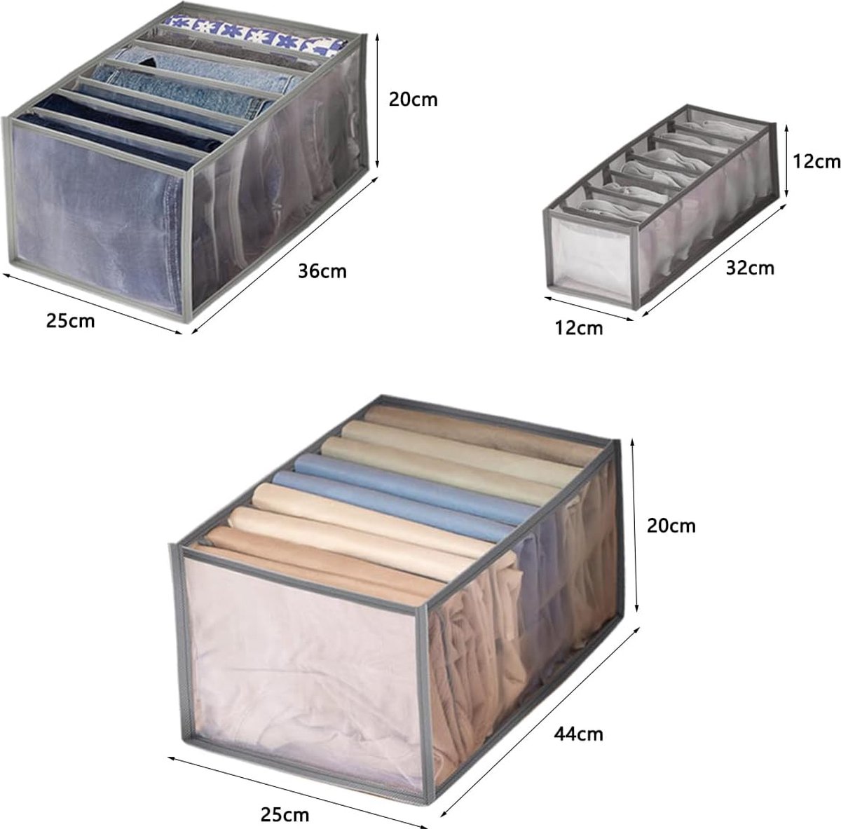 1 stuk kledingbox voor verhuizingen 60 x 50 x 120 cm tweegolvend