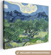 Canvas Schilderij De olijfbomen - Vincent van Gogh - 80x60 cm - Wanddecoratie