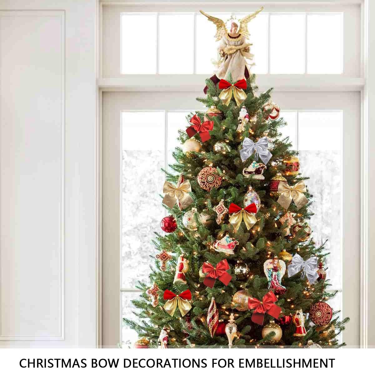 96 Stks Kerst Strikken Kerstboom Strikken Decoratieve Kerstkrans