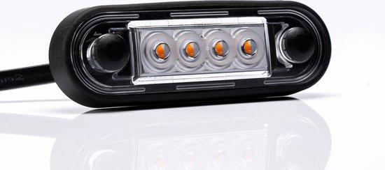 Vechkom Krtopo 30 x led-zijmarkeringslampen, 12/24 V, led-aanhanger, zijlamp, waarschuwingslicht, voor vrachtwagen, camper, caravan (Rood Geel Wit