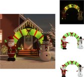 vidaXL Arche de Noël gonflable - Multicolore - 410 x 128 x 270 cm - Légère et résistante aux intempéries - Guirlande