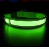 Velox Lichtgevende Halsband - voor uw Hond - met LED Verlichting - USB Oplaadbaar - 60x2.5 cm - Groen