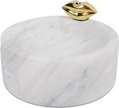 Bol Parlene marbre Lippy couleur or blanc 12 cm