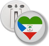 Button Met Clip - Hart Vlag Equatorial