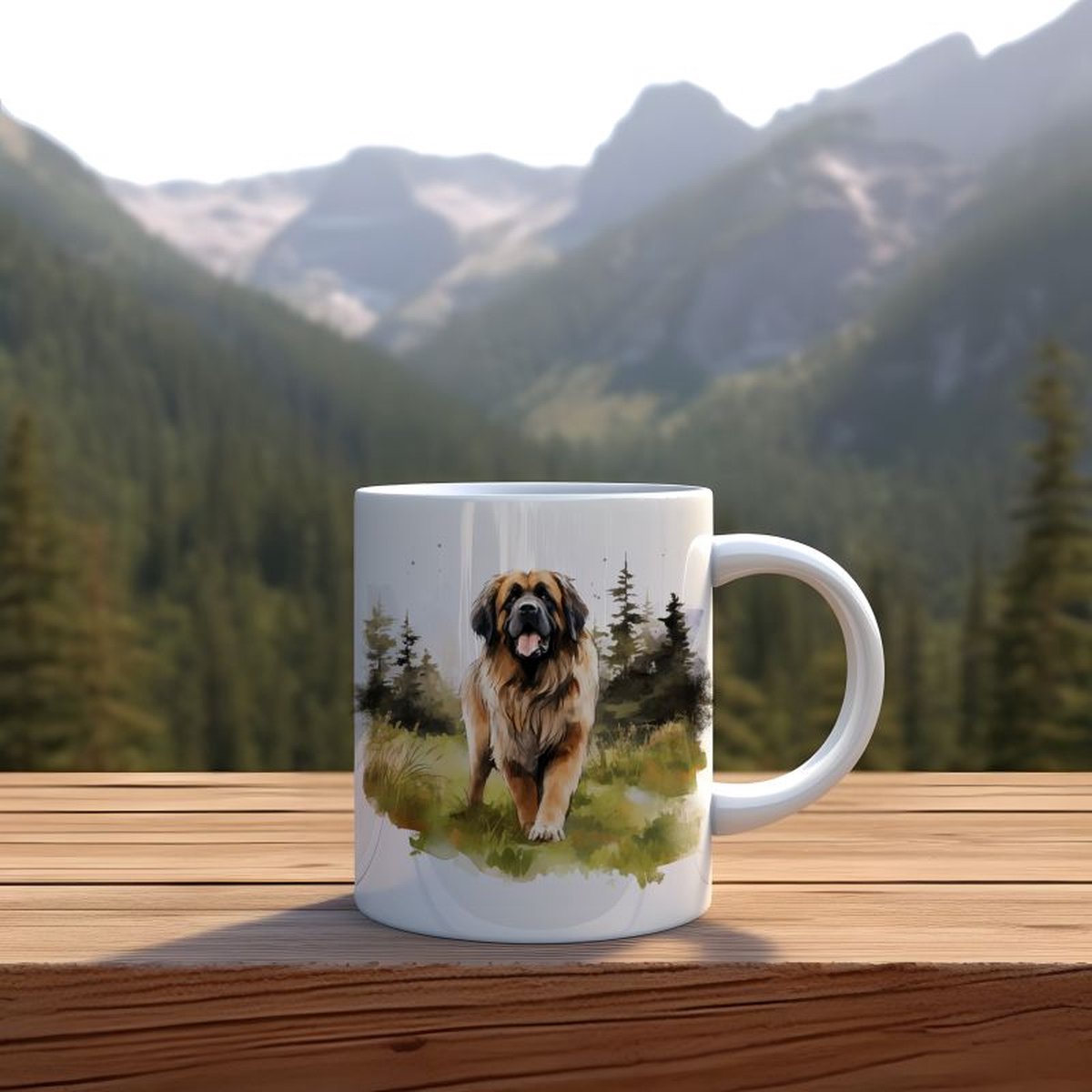 Mok Leonberger Beker cadeau voor haar of hem, kerst, verjaardag, honden liefhebber, zus, broer, vriendin, vriend, collega, moeder, vader, hond