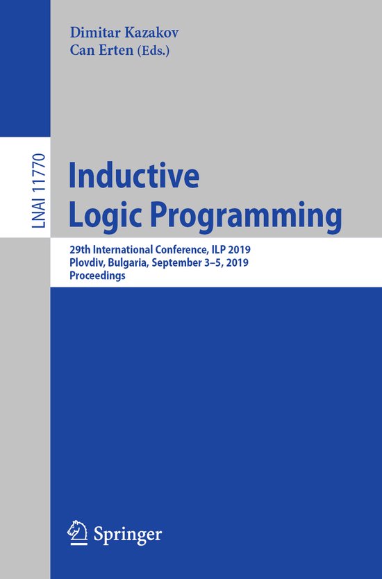 Lecture Notes in Computer Science11770- Inductive Logic Prog ... - cover