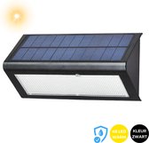 Lampe Solar d'Extérieur (Lumière Chaude 8000k) - Couleur Zwart ABS - Résistant aux UV - 48 LED - Panneau Solaire - Éclairage LED - Spot Lampe d'extérieur - Détecteur de mouvement - Alimentation entièrement solaire - Modèle 2023
