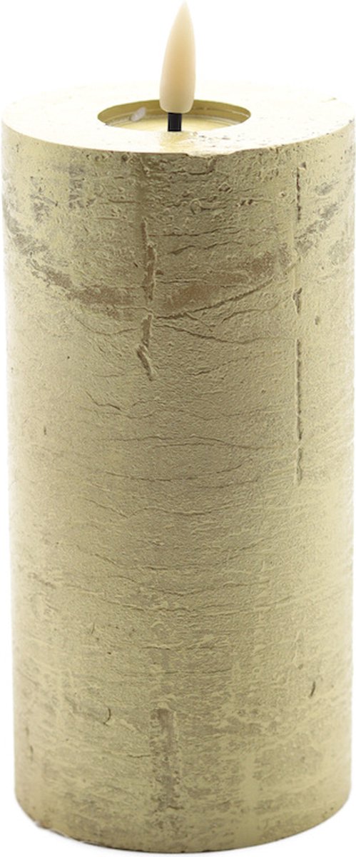 led kaars metallic goud 15x7,5cm