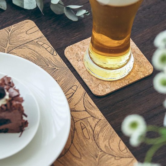Zeller placemats lederlook - cognac bruin - 45 x 30 cm | Leen Bakker