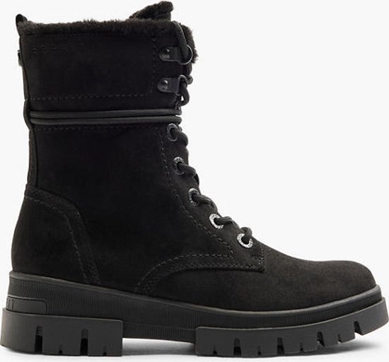 esprit Zwarte chunky veterboot - Maat 40