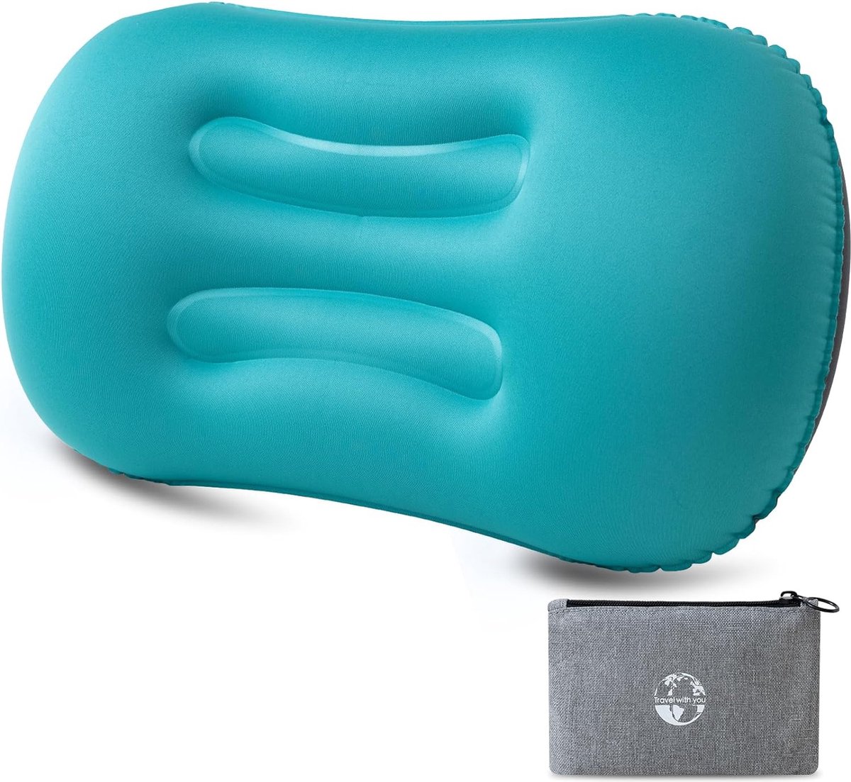 opblaasbaar kampeerkussen, ultralicht opblaasbaar kussen voor strand, samendrukbaar compact reiskussen strandkussen kussen voor buiten, wandelen, kampeeraccessoires