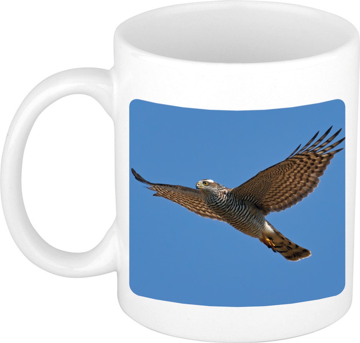 Dieren vliegende havik roofvogel foto mok 300 ml - cadeau beker / mok vogels liefhebber