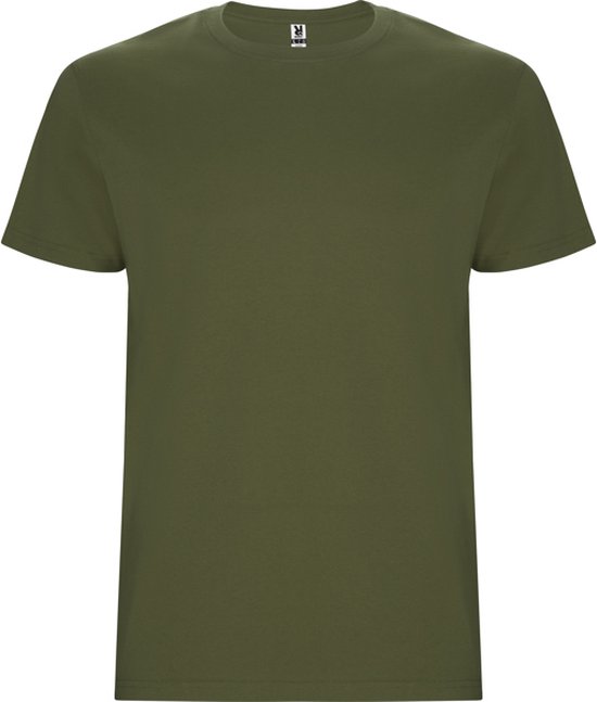 T-shirt unisex met korte mouwen 'Stafford' Legergroen - M